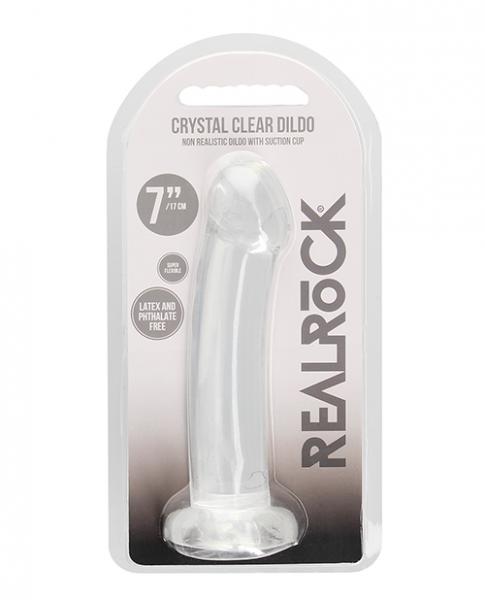 Shots Realrock Crystal Clear 7" Dildo - Transparent