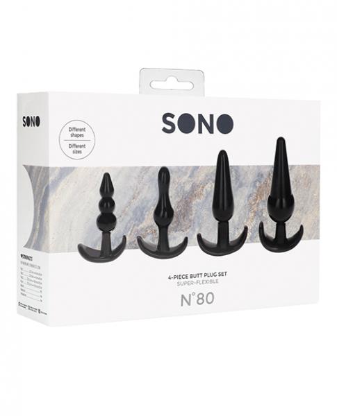 Shots Sono No. 8 Butt Plug - Black Set Of 4