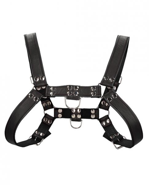 Shots Uomo Chest Bulldog Harness Large/xlarge - Black