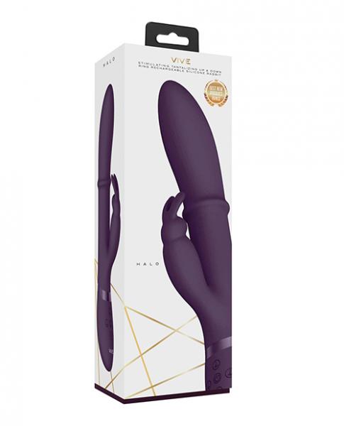 Shots Vive Halo Up & Down Ring G-spot Rabbit - Purple - Click Image to Close