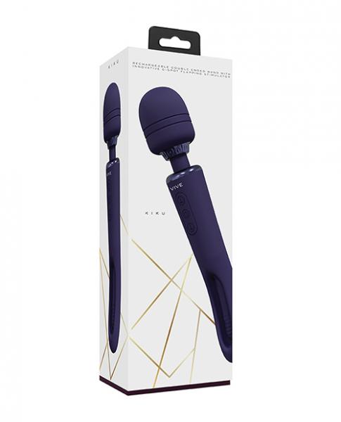 Shots Vive Kiku Double Ended Wand & G-spot Stimulator - Purple - Click Image to Close