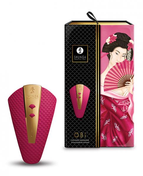 Shunga Obi Intimate Massager - Raspberry - Click Image to Close