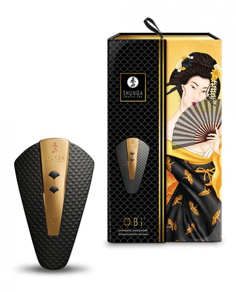 Shunga Obi Intimate Massager - Black - Click Image to Close