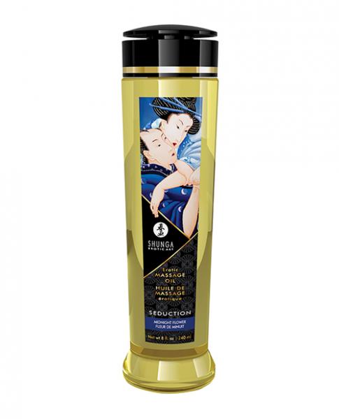 Shunga Massage Oil - 8 Oz Midnight Flower - Click Image to Close