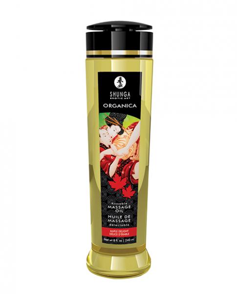 Shunga Organica Kissable Massage Oil - 8 Oz Maple Delight - Click Image to Close