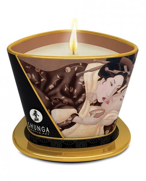 Shunga Massage Candle Excitation Intoxicating Chocolate 5.7oz - Click Image to Close