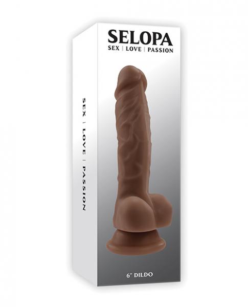 Selopa 6" Lifelike Dildo - Dark - Click Image to Close