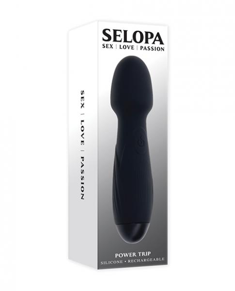 Selopa Power Trip Wand Vibrator - Black - Click Image to Close