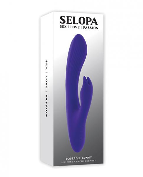 Selopa Poseable Bunny Rabbit Vibrator - Purple - Click Image to Close