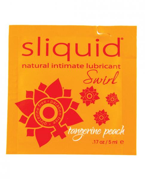 Sliquid Naturals Swirl Lubricant Pillow - .17 Oz Peach - Click Image to Close