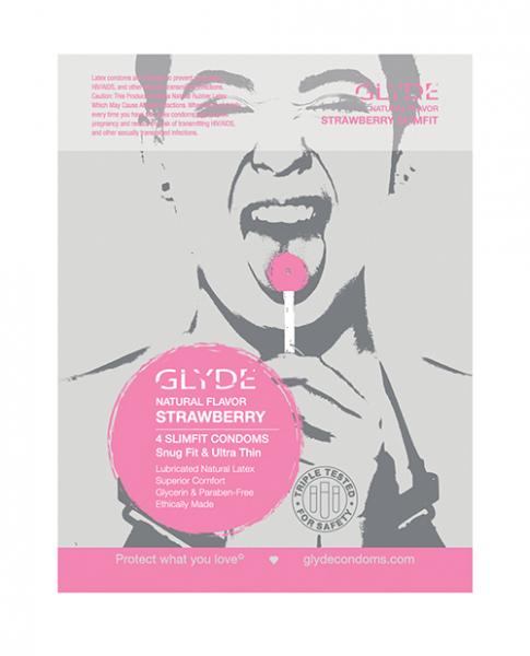 Glyde Slim Strawberry - Pack Of 4 - Click Image to Close