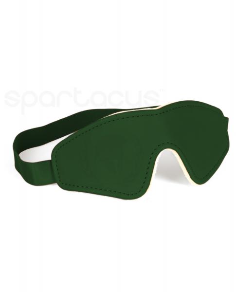 Spartacus Pu Blindfold W/plush Lining - Green - Click Image to Close