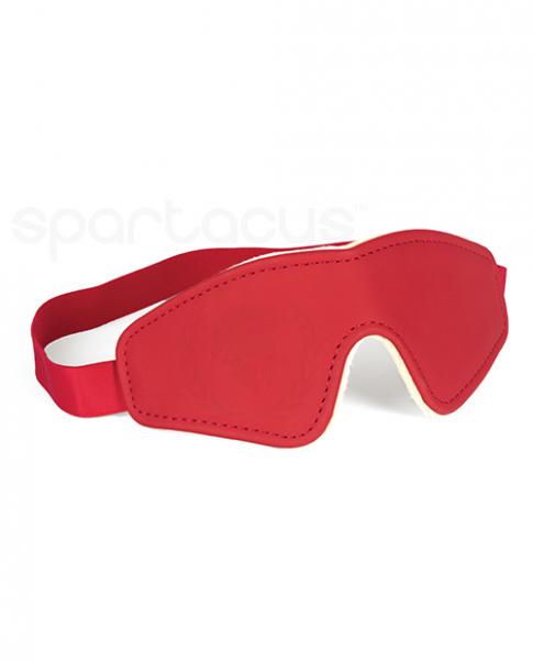 Spartacus Pu Blindfold W/plush Lining - Red - Click Image to Close