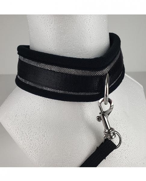 Spartacus Collar & Leash - Neoprene Silver - Click Image to Close