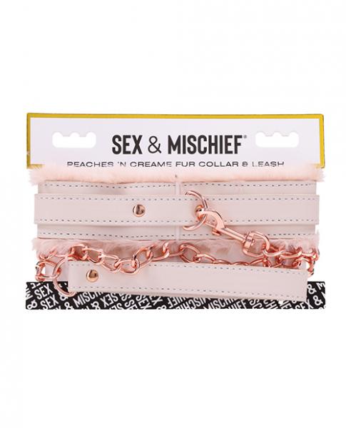 Sex & Mischief Peaches 'n Creame Fur Collar & Leash