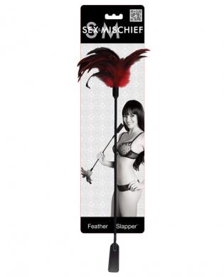 Sex & Mischief feather slapper - red/black feathers