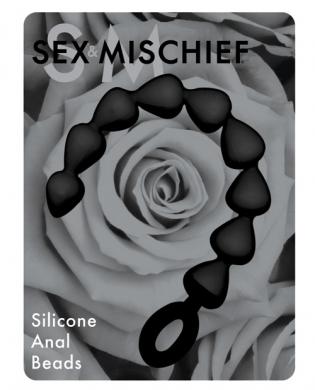 Sex & Mischief silicone anal beads - black - Click Image to Close