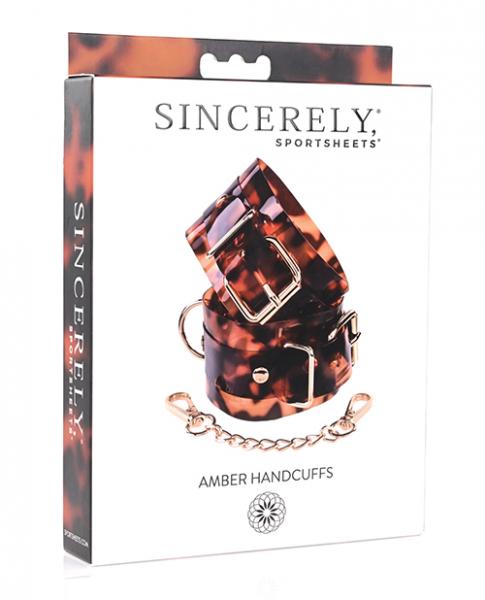 Sincerely Amber Hand Cuffs - Click Image to Close