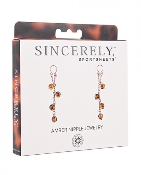 Sincerely Amber Nipple Jewelry - Click Image to Close