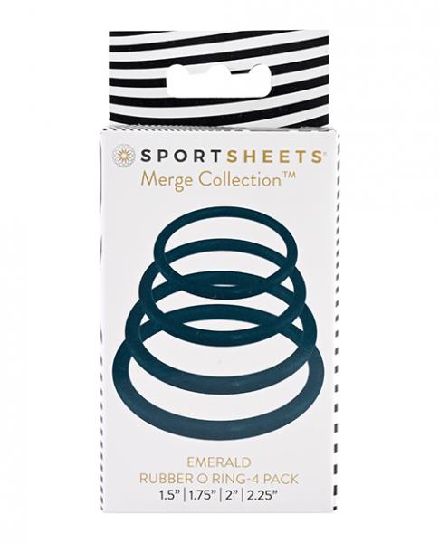 Sportsheets O Ring 4 Pack - Emerald - Click Image to Close