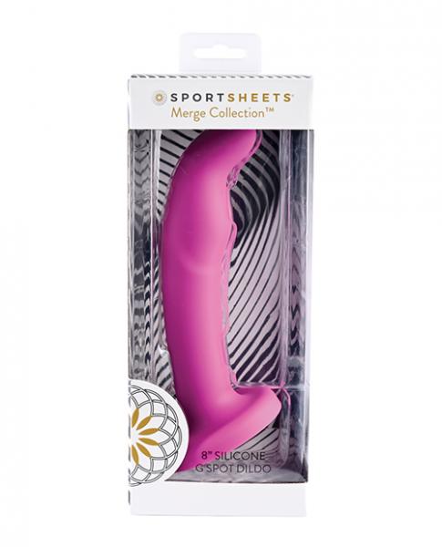 Sportsheets Tana 8" Silicone G Spot Dildo - Pink - Click Image to Close