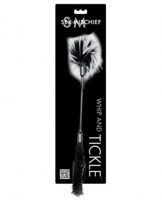 Sex & Mischief whip and tickle - black/white