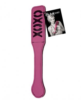 Sex & Mischief Feather xoxo Paddle - Pink