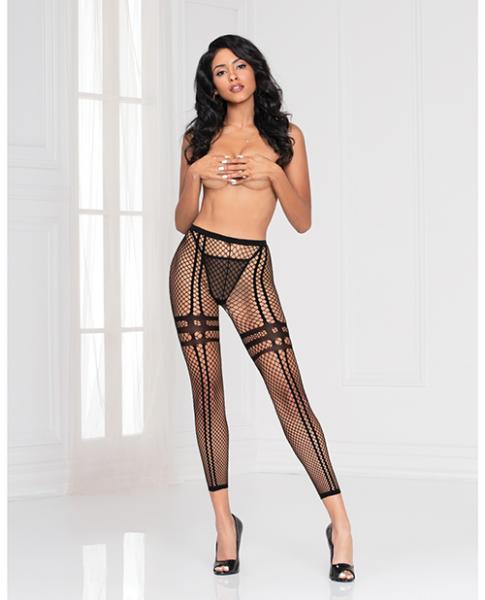 Industrial Net Leggings W/stripe Details Black O/s - Click Image to Close