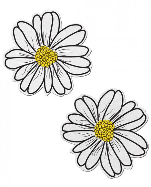 Wildflower White & Yellow Pasties O/S - Click Image to Close