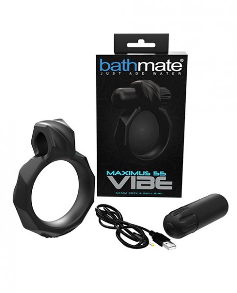 Bathmate Maximus Vibe 55 Cock Ring - Black - Click Image to Close