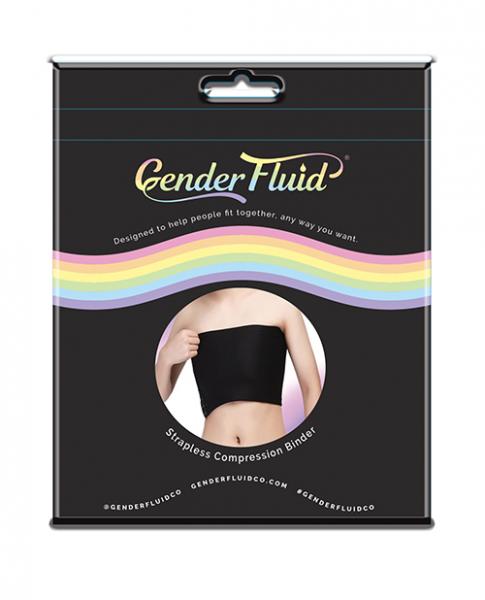 Gender Fluid Strapless Chest Compression Binder - M Black