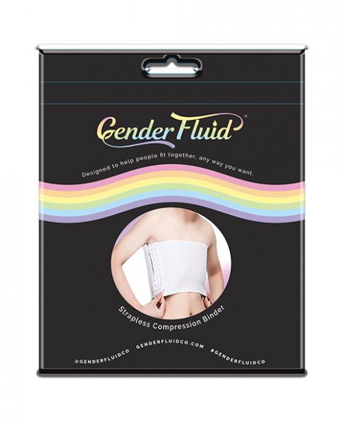 Gender Fluid Strapless Chest Compression Binder - Xxl White