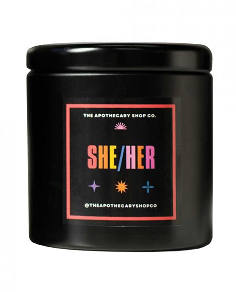 Gender Fluid She/her Candle - Click Image to Close