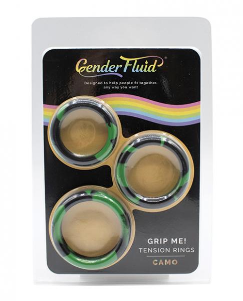 Gender Fluid Grip Me! Tension Ring Set - Camo - Click Image to Close