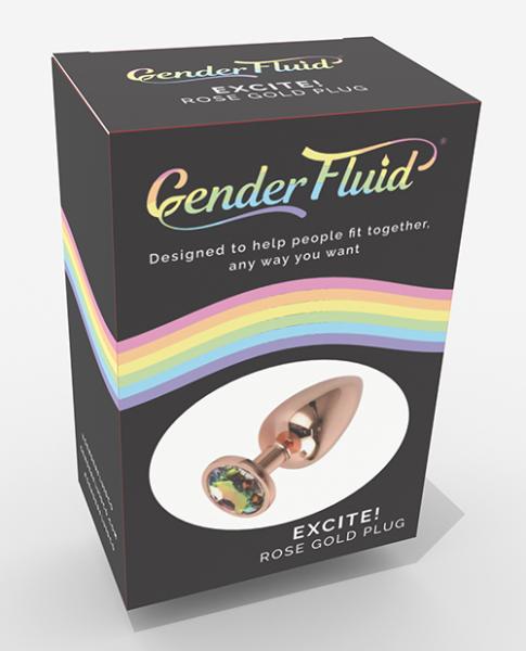 Gender Fluid Excite! Plug - Rose Gold - Click Image to Close