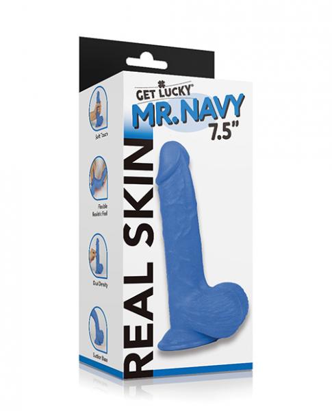 Get Lucky Mr. Navy 7.5" Dual Layer Dong - Click Image to Close