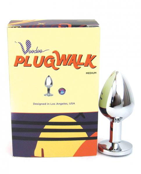 Voodoo Plug Walk Medium Stainless Steel - Silver - Click Image to Close