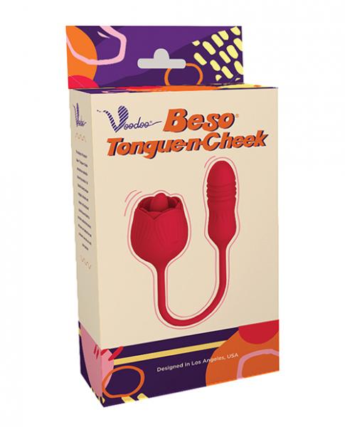 Voodoo Beso Tongue N Cheek - Red - Click Image to Close