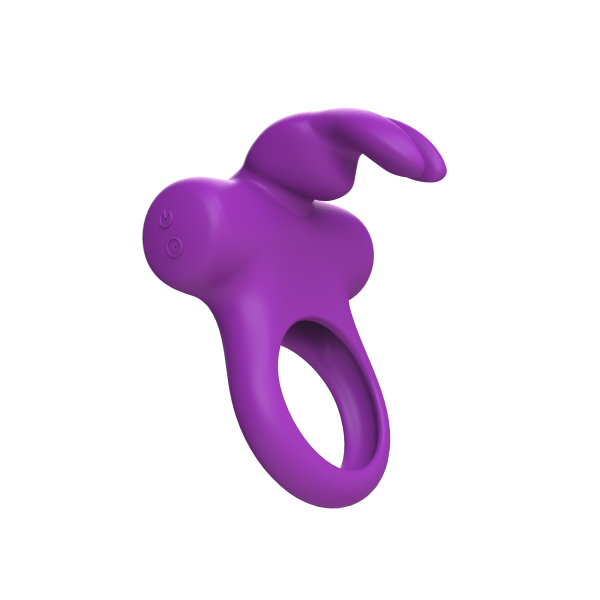 Frisky Bunny Vibrating Ring Purple - Click Image to Close