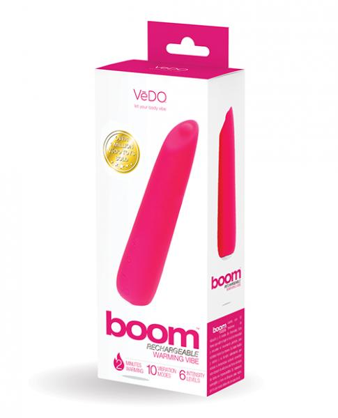 Vedo Boom Rechargeable Ultra Powerful Vibe - Pink - Click Image to Close