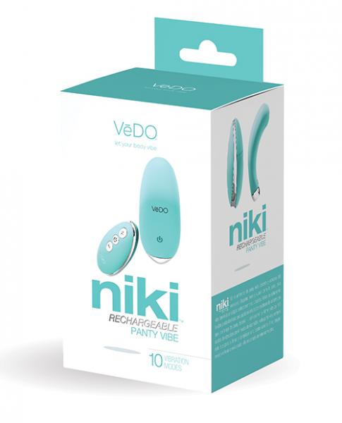 Vedo Niki Rechargeable Panty Vibe - Tease Me Turquoise