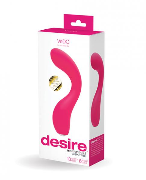 Vedo Desire Rechargeable G-spot Vibe - Pink