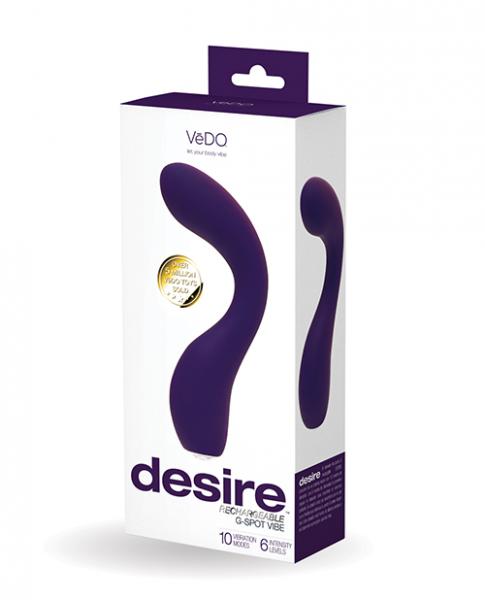 Vedo Desire Rechargeable G-spot Vibe - Purple