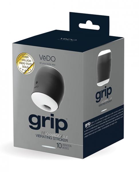 Vedo Grip Rechargeable Vibrating Sleeve - Just Black