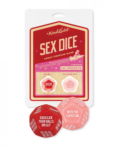 '=wood Rocket Adult Couples Sex Dice Game - Red