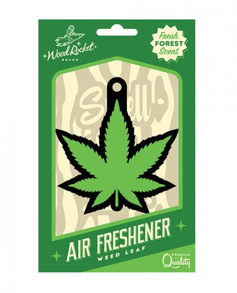 Wood Rocket Green Leaf Air Freshener - Forest - Click Image to Close