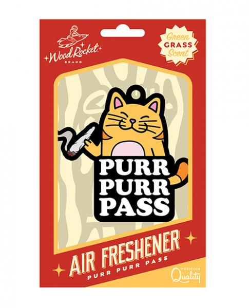 Wood Rocket Purr Purr Pass Air Freshener - Green Grass