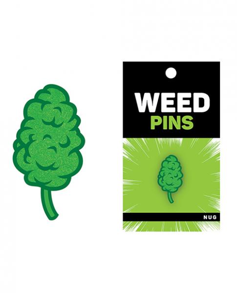 Wood Rocket Weed Nug Pin - Green - Click Image to Close