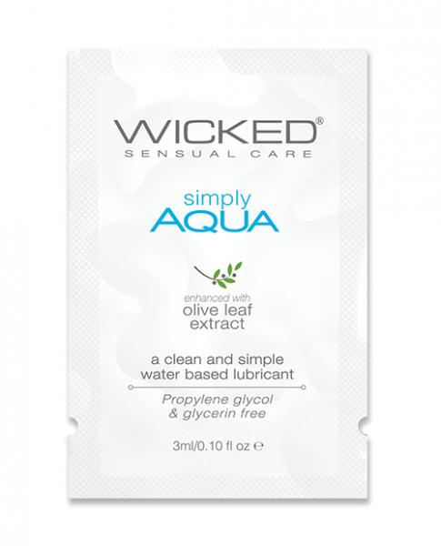 Wicked Sensual Care Simply Aqua Water Based Lubricant - .1 Oz