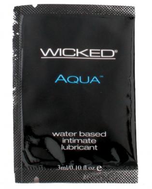 Wicked sensual care collection fragrance free 0.1 oz lubricant - aqua packette - waterbased - Click Image to Close